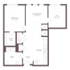 Floor plan: A5.2GD | 1 Bed | 1 Bath | Den