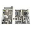 Floor plan: 2x2 TH