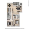 Floor plan: 2BR/2BA