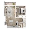 Floor plan: 1 BR - Aspen Summit