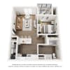 Floor plan: One-Bedroom 1A-ADA