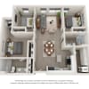 Floor plan: 3 Bedroom