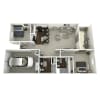 Floor plan: 2 Bedroom