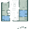 Floor plan: 2 Bed/2 Bath-B1