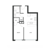 Floor plan: 1x1 - A18 - Iron Flats
