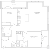 Floor plan: 2 Bed/2 Bath-B1a