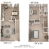 Floor plan: Two Bedroom TH