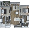 Floor plan: 2x2-1037