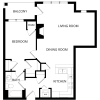 Floor plan: 1x1 C2