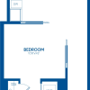 Floor plan: 1 Bedroom, 1 Bath - 507
