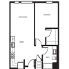 Floor plan: 1X1 B3