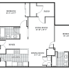 Floor plan: 2Bed/2Bath Up