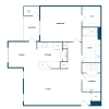 Floor plan: 1 Bed/1 Bath-A1