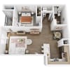 Floor plan: 1x1
