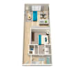 Floor plan: A3 807sf 1/1