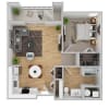Floor plan: 1 Bed | 1 Bath - Lofts A