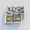 Floor plan: 1 Bedroom 1 Bathroom