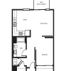 Floor plan: 1X1 B6