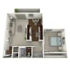 Floor plan: Timbers- 1 Bed 1 Bath