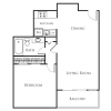 Floor plan: 1 Bedroom