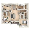 Floor plan: 2 Bedroom + Study