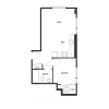 Floor plan: 1x1 - A2 - Iron Flats