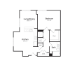 Floor plan: One Bedroom (1Ds-B)