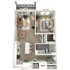 Floor plan: AF2.1-843sf-Upgrade