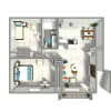 Floor plan: 2Bed 1Bath