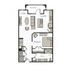 Floor plan: The Flannel | Urban One Bedroom