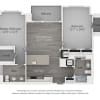 Floor plan: Two Bedroom Two Bathroom (1137 SF)