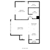Floor plan: 1x1 Signature