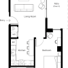 Floor plan: 1 Bed/1 Bath-F3