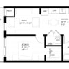 Floor plan: 1 Bed E