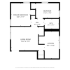 Floor plan: Two Bedroom One Bath 50