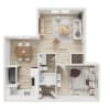 Floor plan: 1x1 Platinum