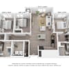 Floor plan: 3 Bedroom 2 Bathroom