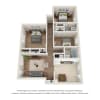 Floor plan: 3 Bedroom, 2 Bathroom