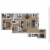 Floor plan: 2 Bedroom/2 Bathroom-1067