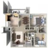 Floor plan: 2 Bedroom