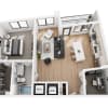 Floor plan: 1BR-F