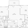 Floor plan: 2 bed/2 bath-1088 sqft