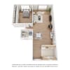 Floor plan: 1 Bedroom 1 Bath