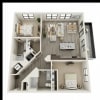 Floor plan: Walnut x8