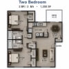 Floor plan: Two Bedroom Garden