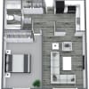 Floor plan: 1x1 Renovated