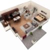 Floor plan: 1 BR Grand Courtyard