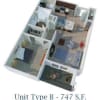 Floor plan: Unit B