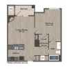 Floor plan: 1 Bed 1 Bath G