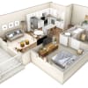 Floor plan: 1 BR Haven Summit